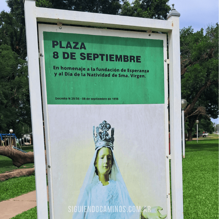 Cartel plaza 8 de Septiembre, Esperanza. Santa Fe