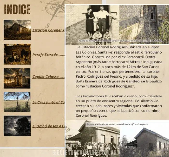 Interior de la revista Siguiendo Caminos: tras las huellas del pasado